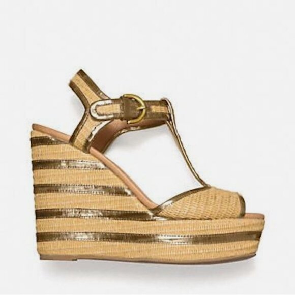 Coach Geneva Stripe Wedge Platform Sandal - Picture 2 of 6